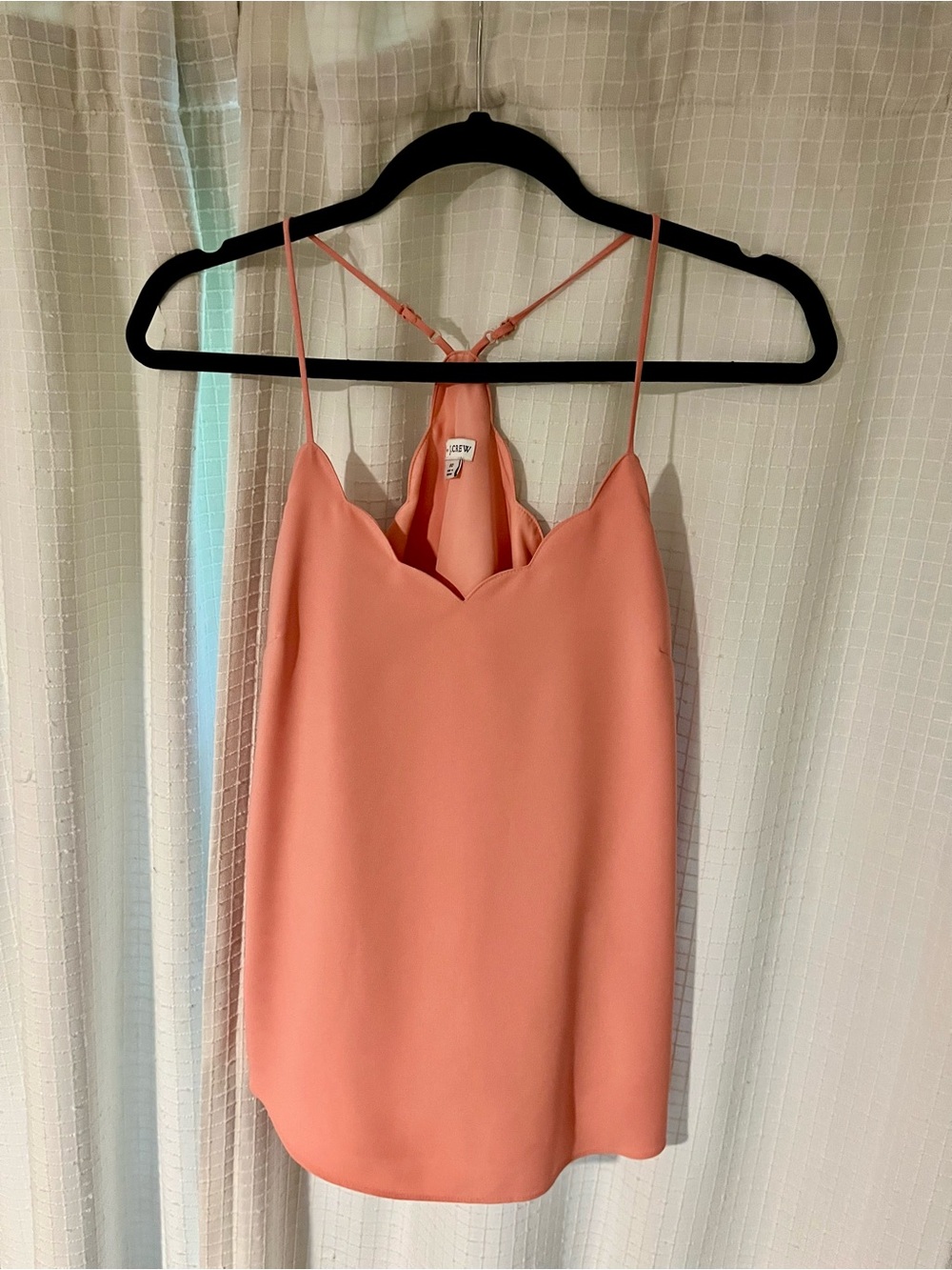 J. Crew Pink Scallop Neck Tank